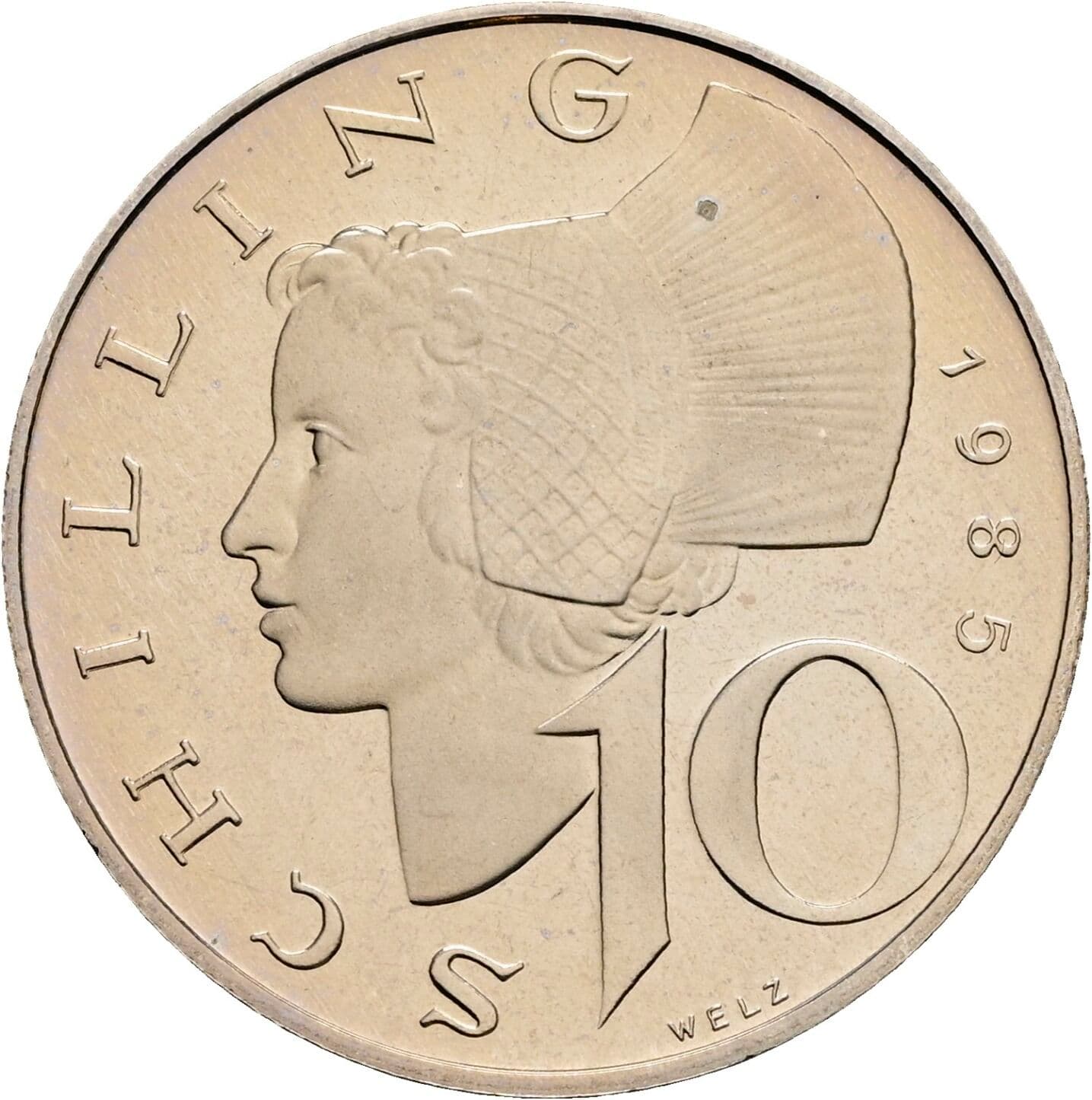 10 Schilling 1985 – Vorderseite