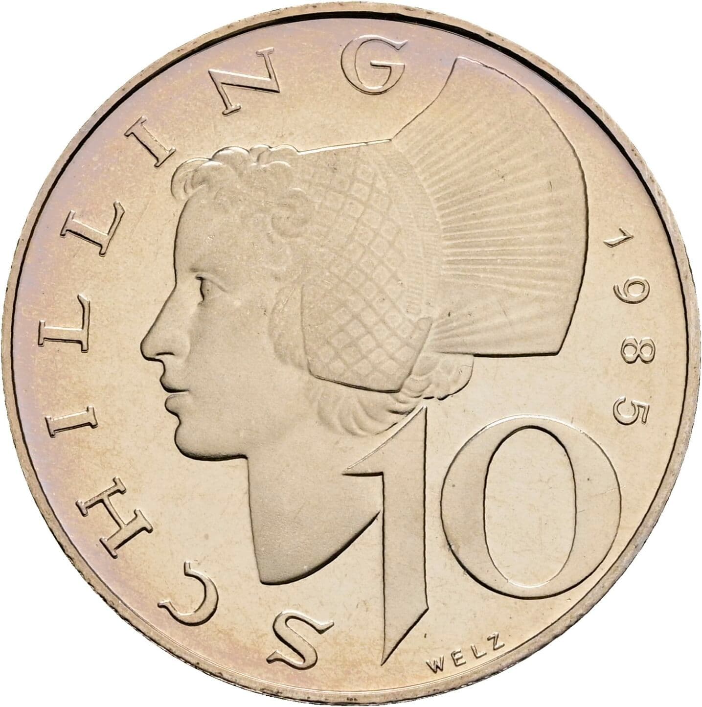 10 Schilling 1985 – Vorderseite