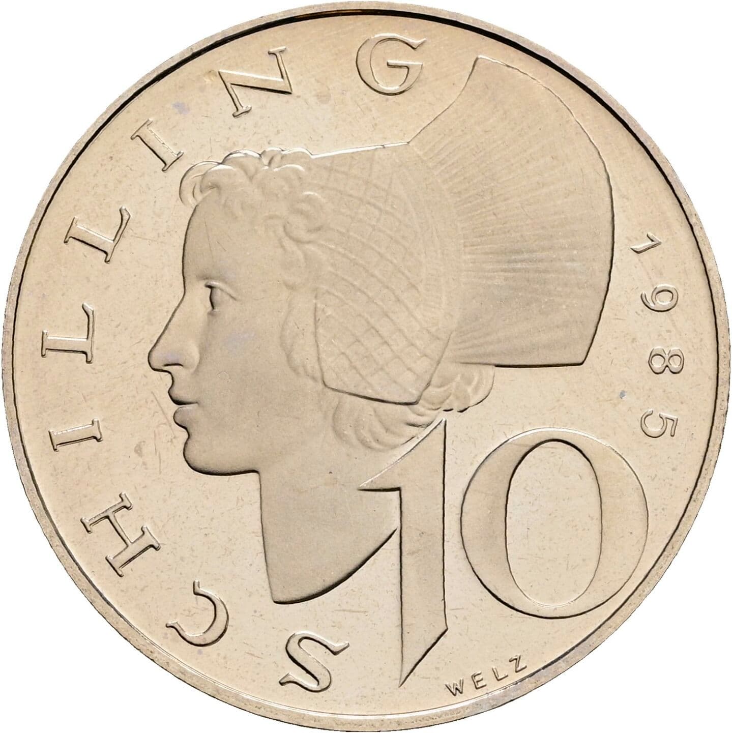 10 Schilling 1985 – Vorderseite