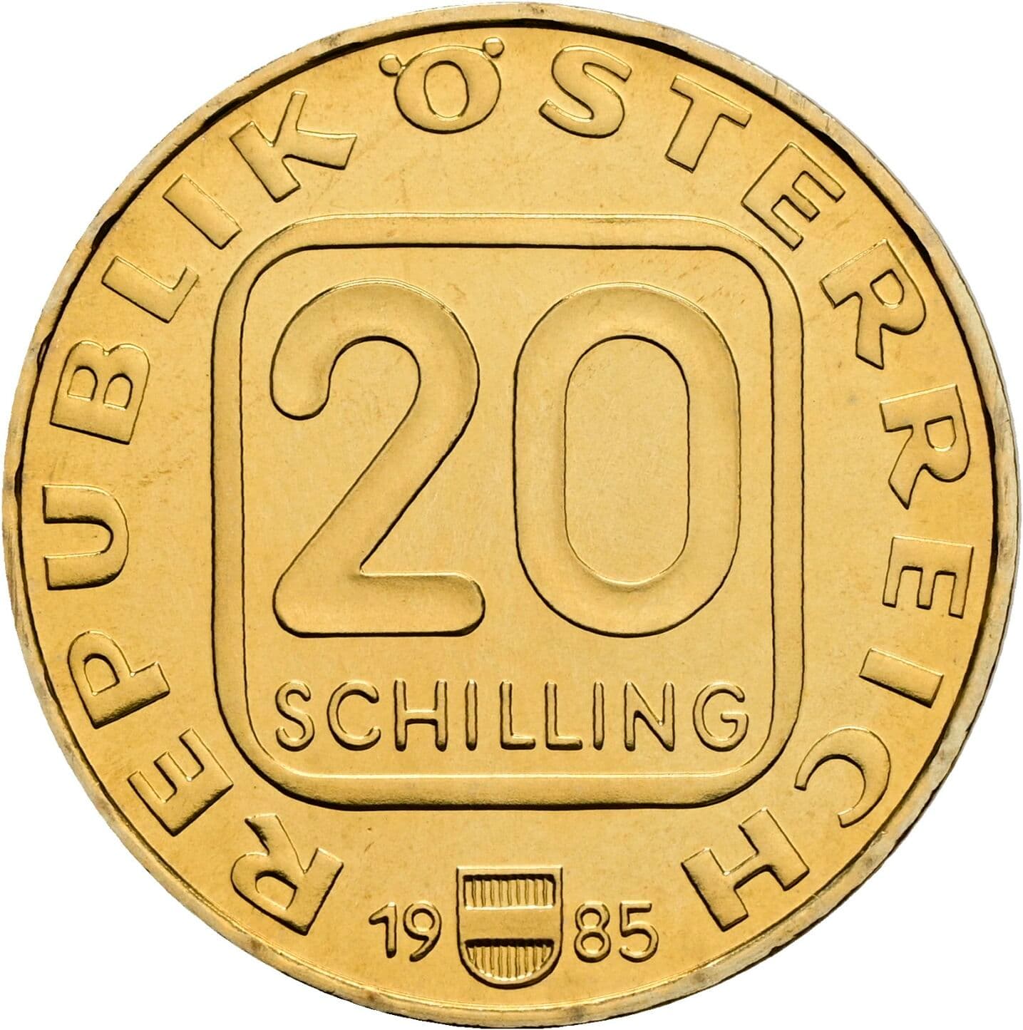 20 Schilling 1985 – Vorderseite