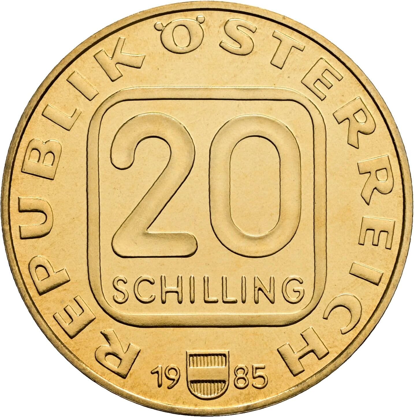 20 Schilling 1985 – Vorderseite