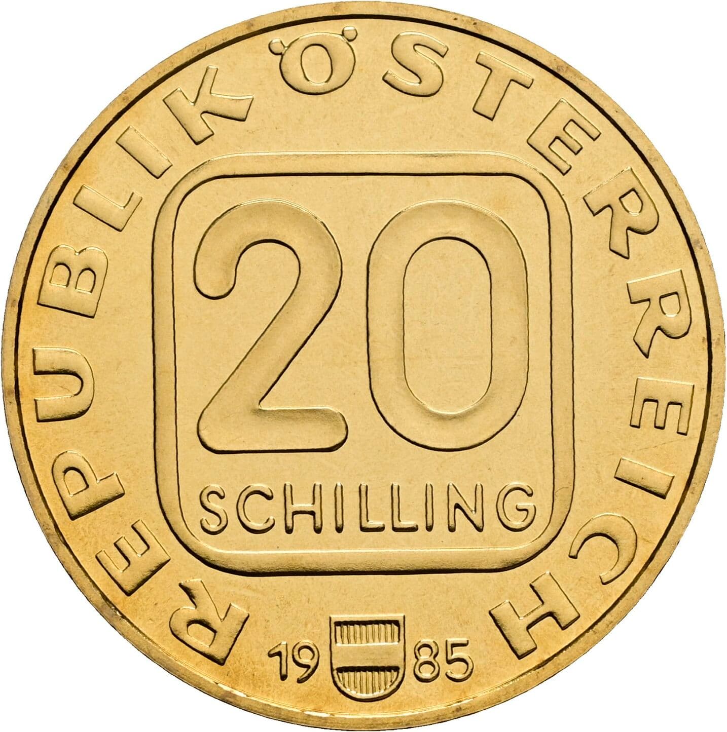 20 Schilling 1985 – Vorderseite