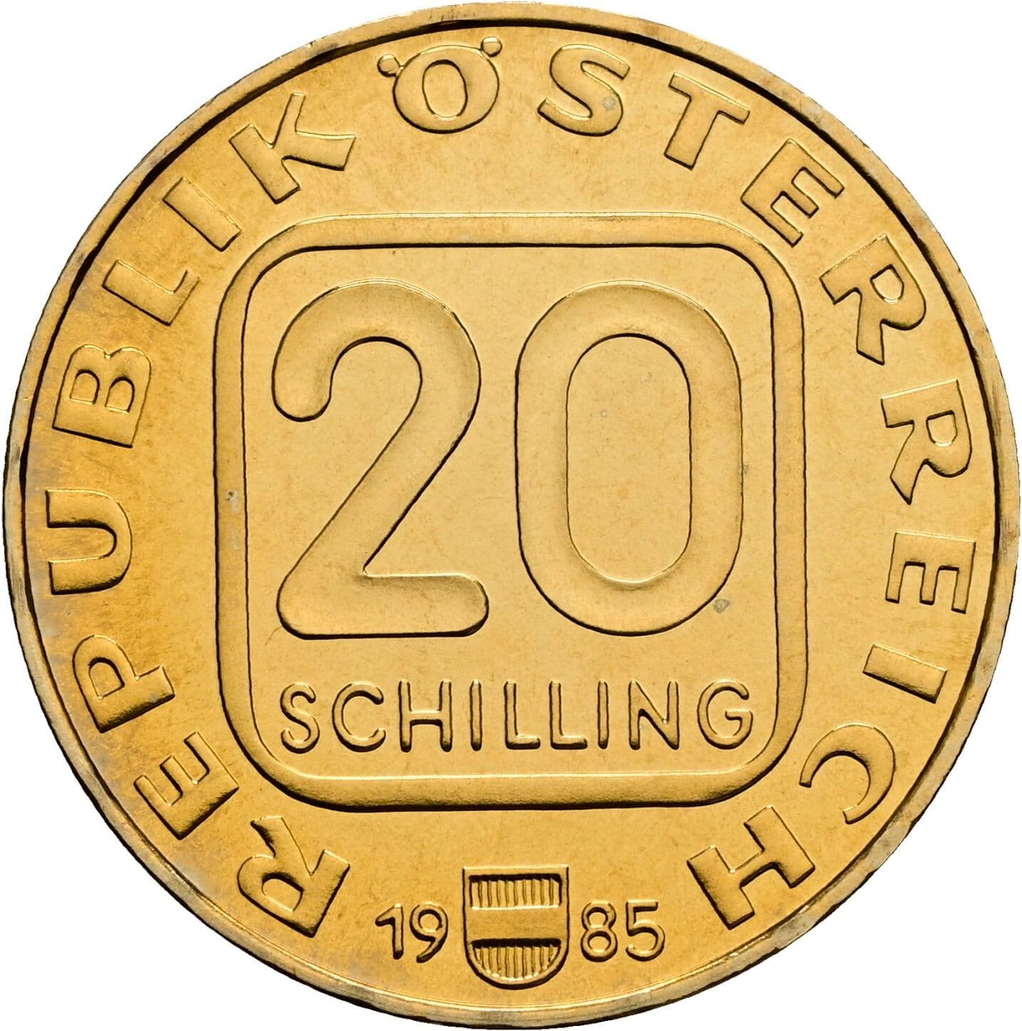 20 Schilling 1985 – Vorderseite