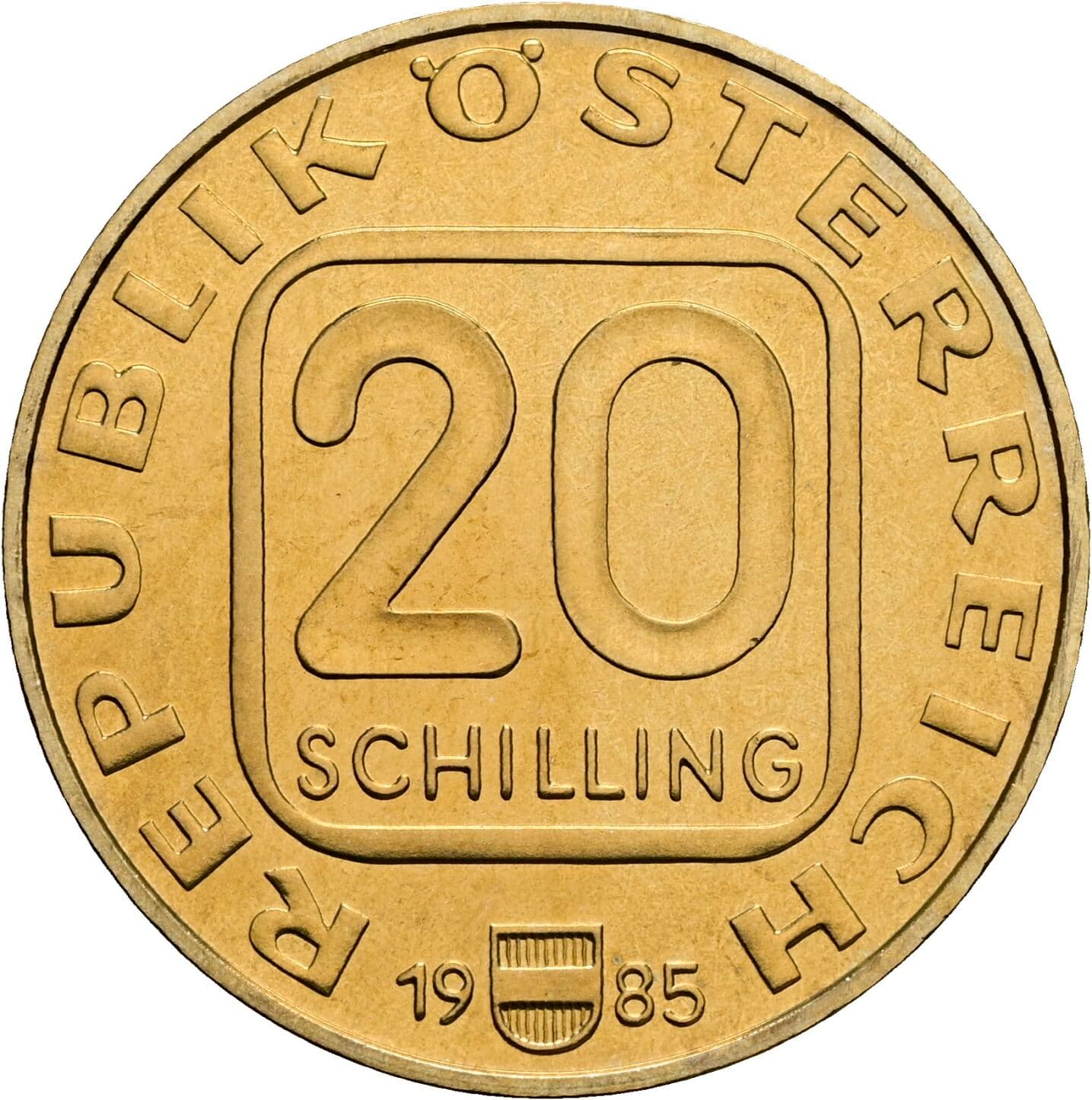 20 Schilling 1985 – Vorderseite