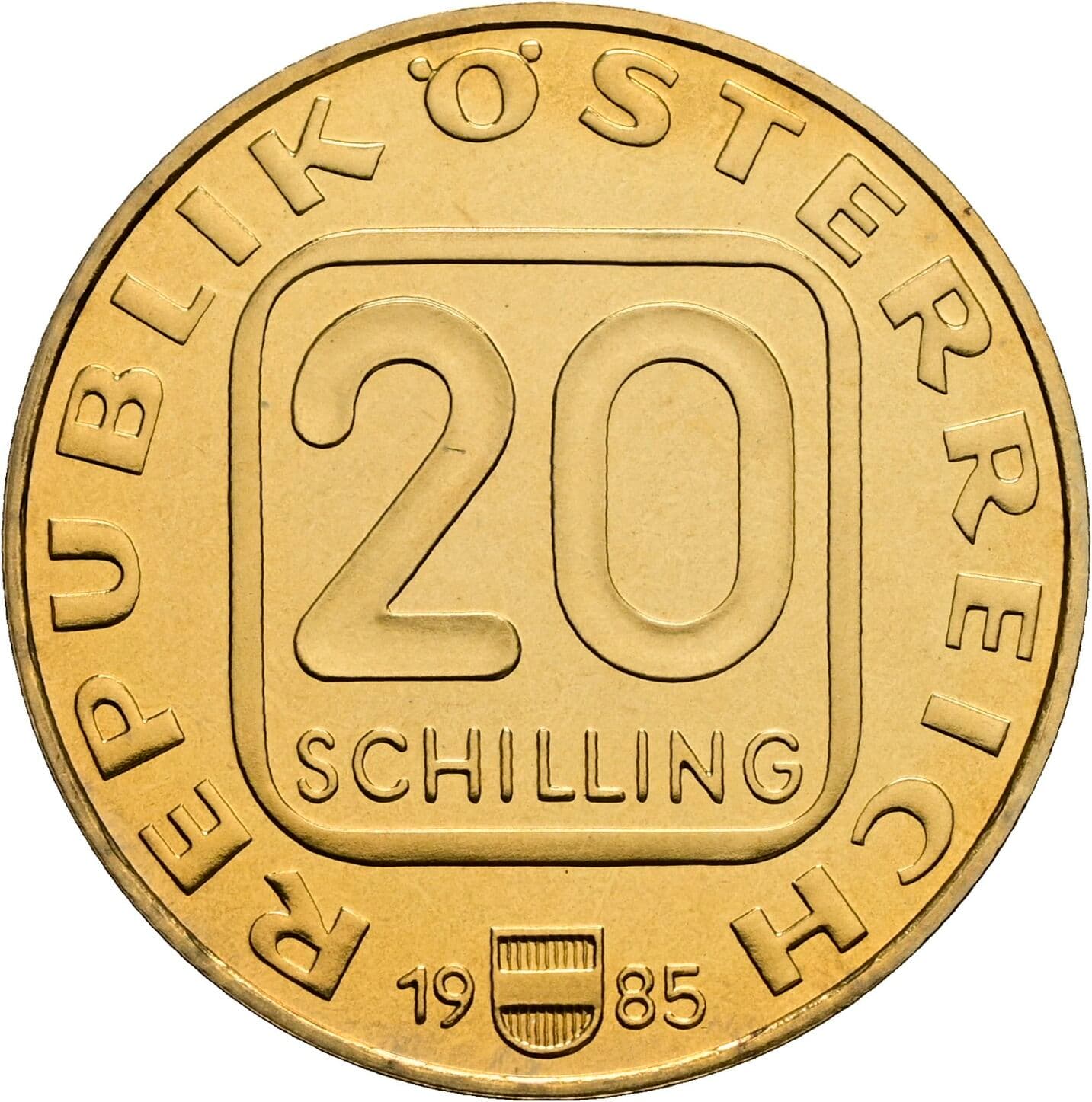 20 Schilling 1985 – Vorderseite