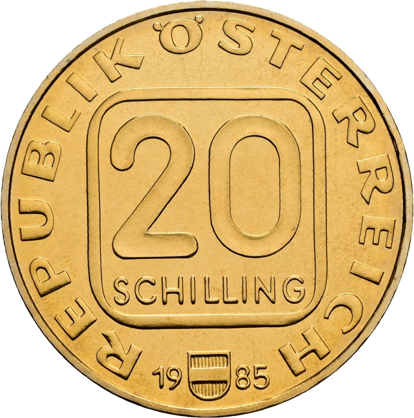 20 Schilling 1985 – Vorderseite
