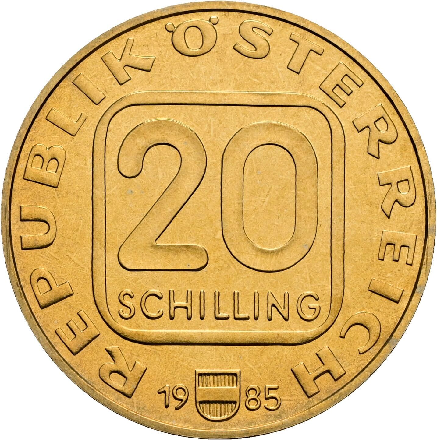 20 Schilling 1985 – Vorderseite
