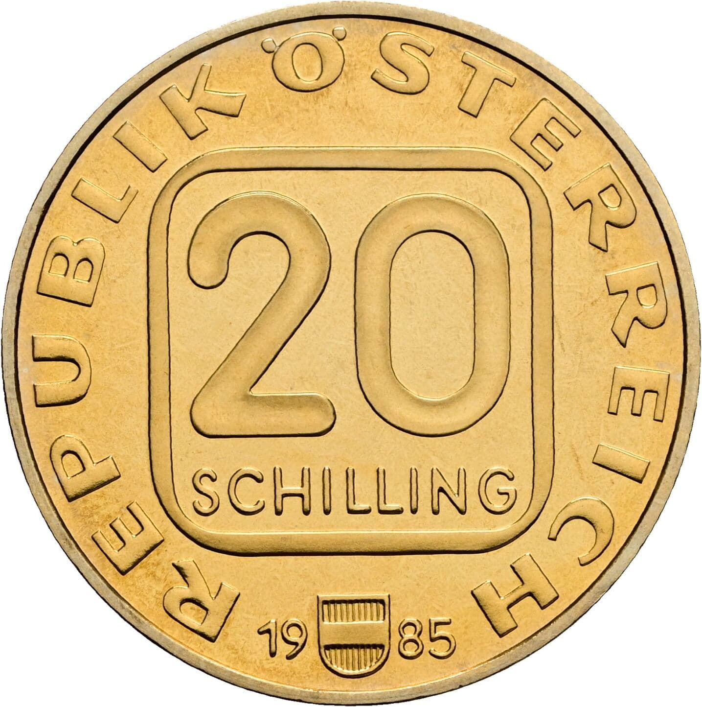 20 Schilling 1985 – Vorderseite