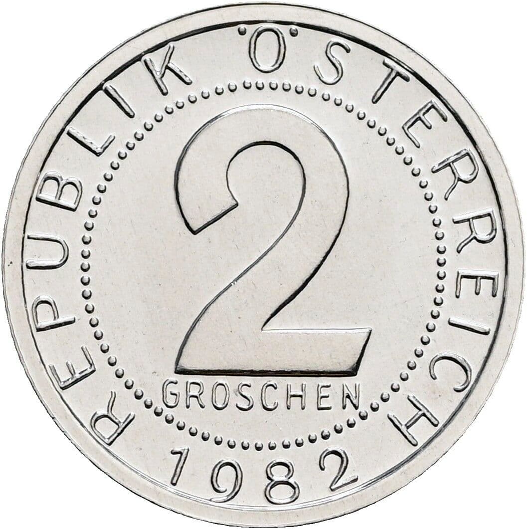 2 Groschen 1982 – Vorderseite