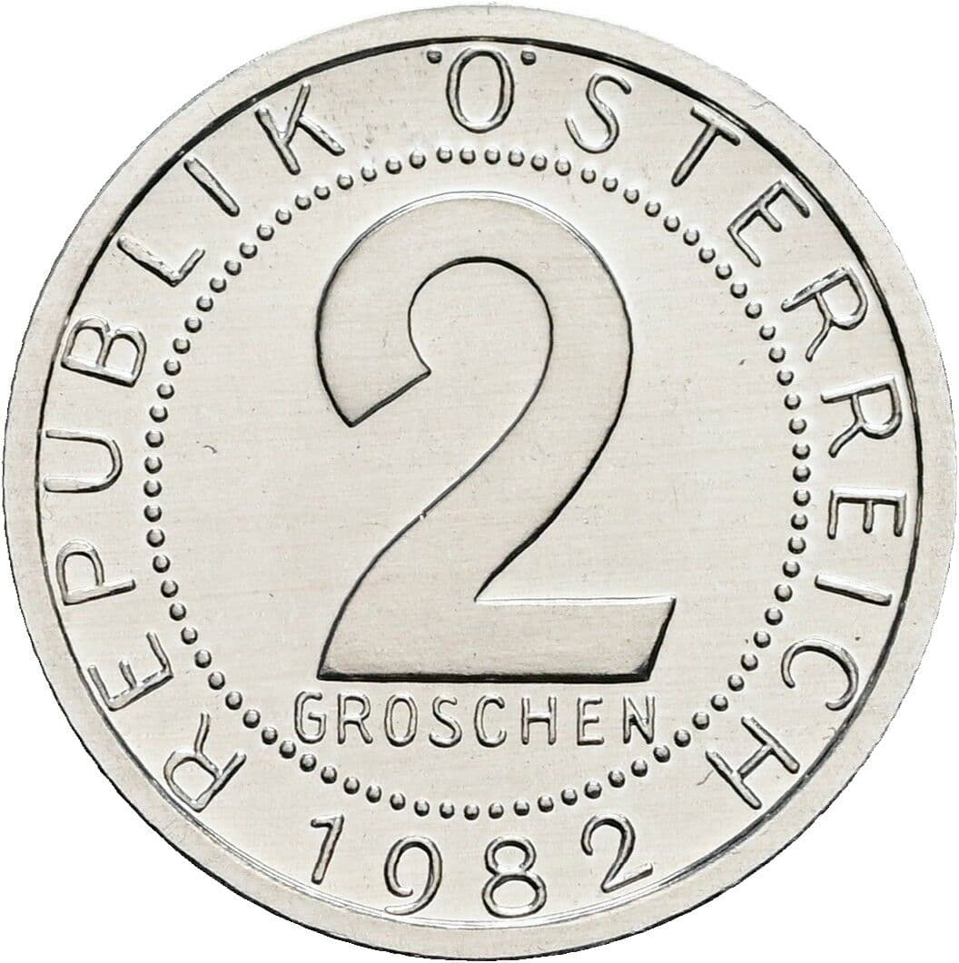 2 Groschen 1982 – Vorderseite