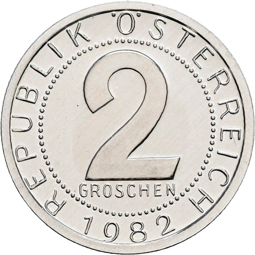2 Groschen 1982 – Vorderseite