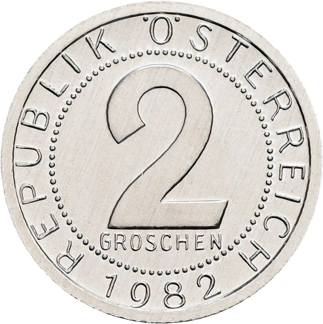2 Groschen 1982 – Vorderseite