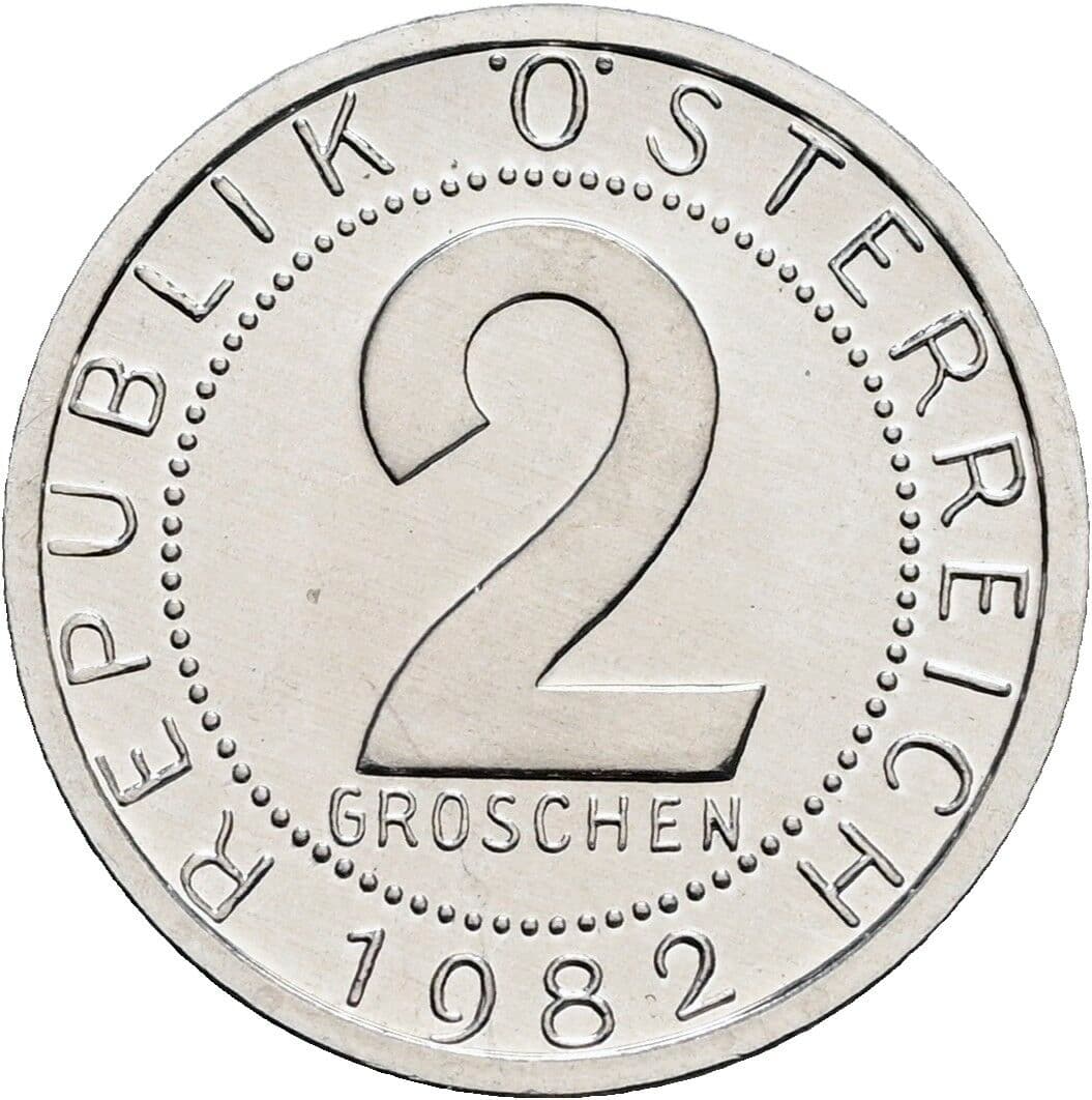 2 Groschen 1982 – Vorderseite