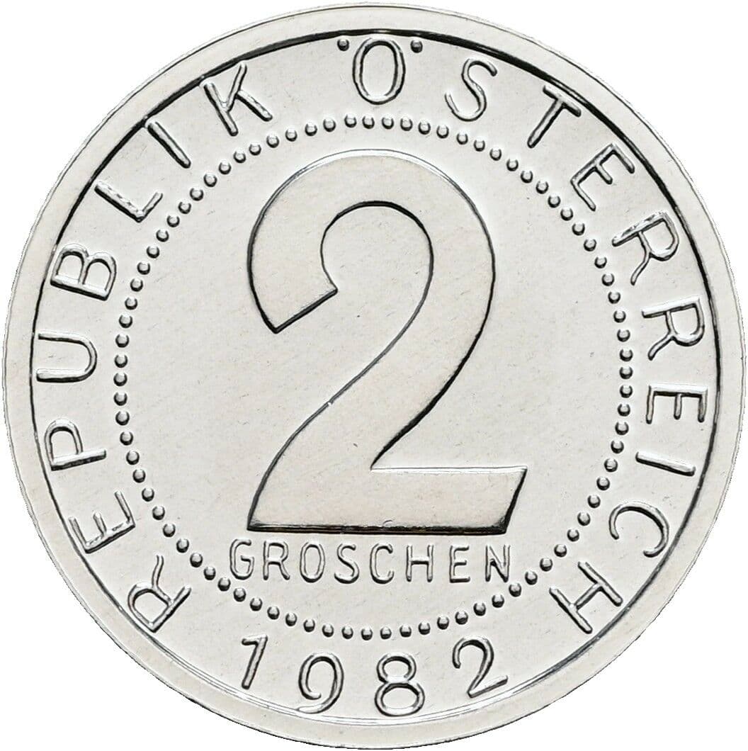 2 Groschen 1982 – Vorderseite