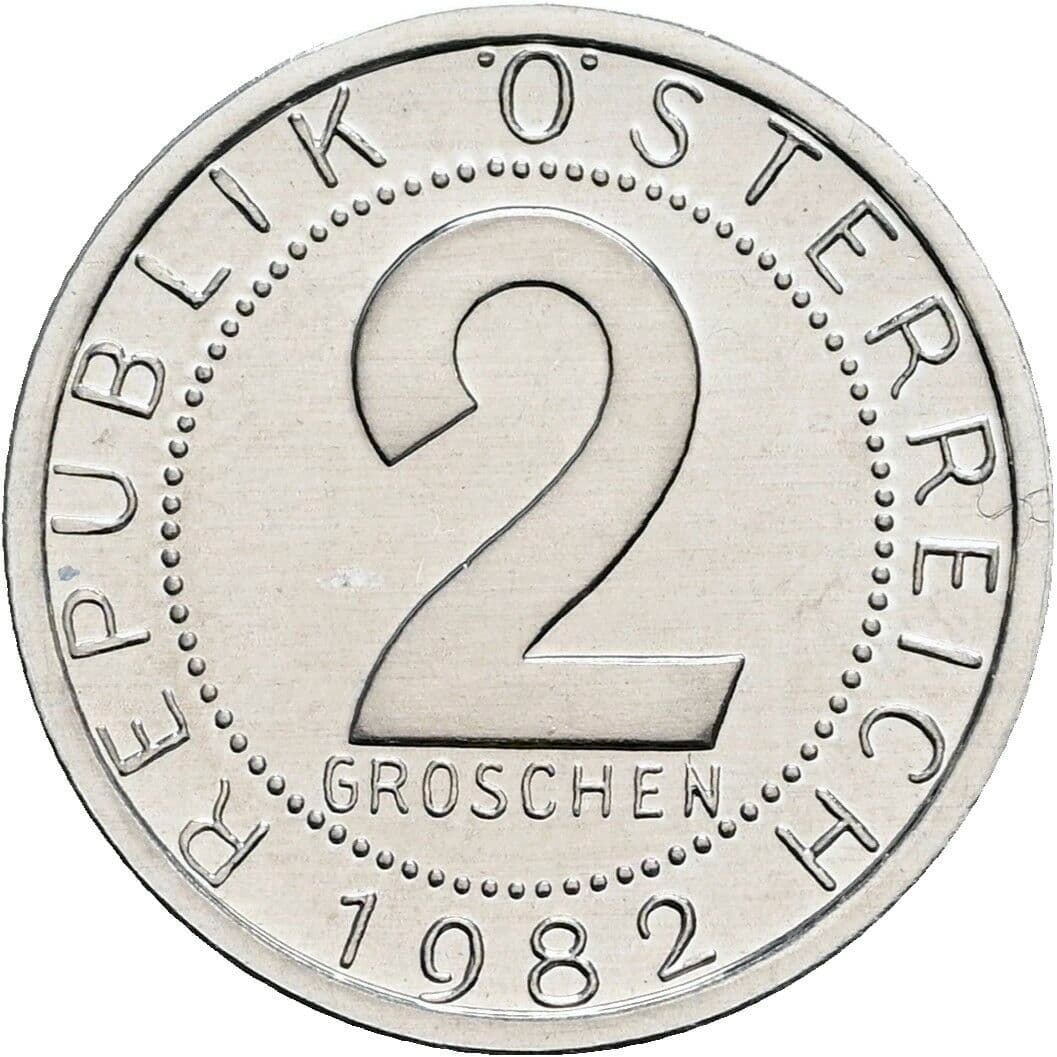 2 Groschen 1982 – Vorderseite