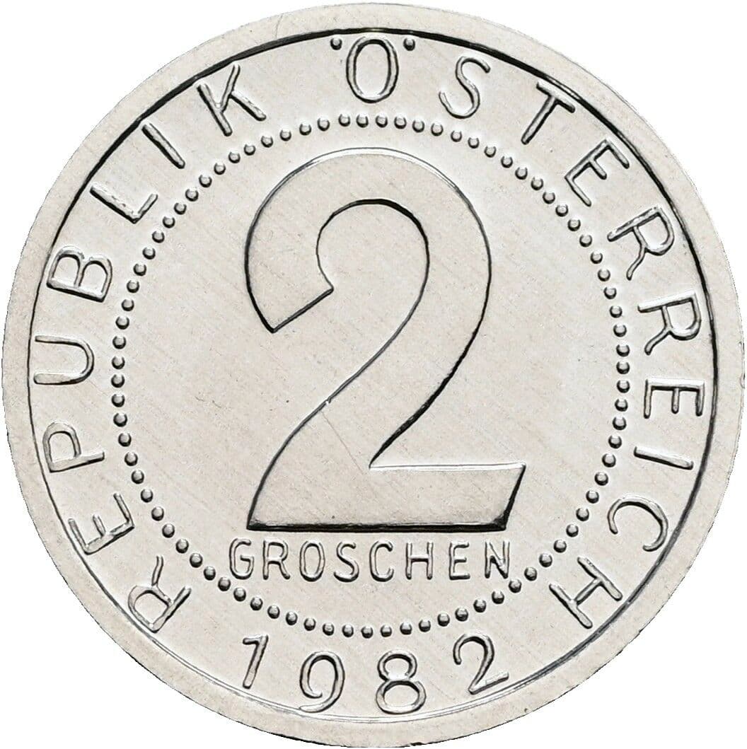 2 Groschen 1982 – Vorderseite