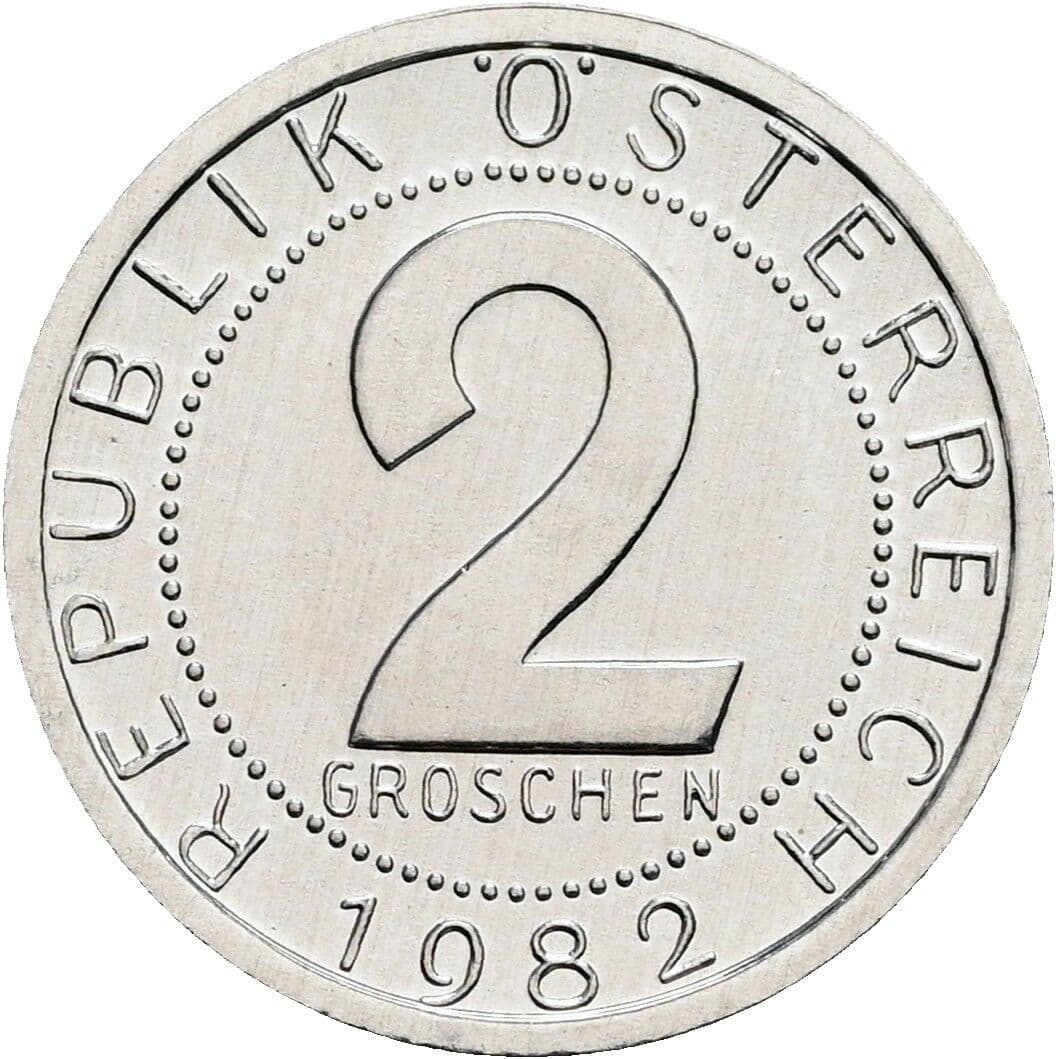 2 Groschen 1982 – Vorderseite