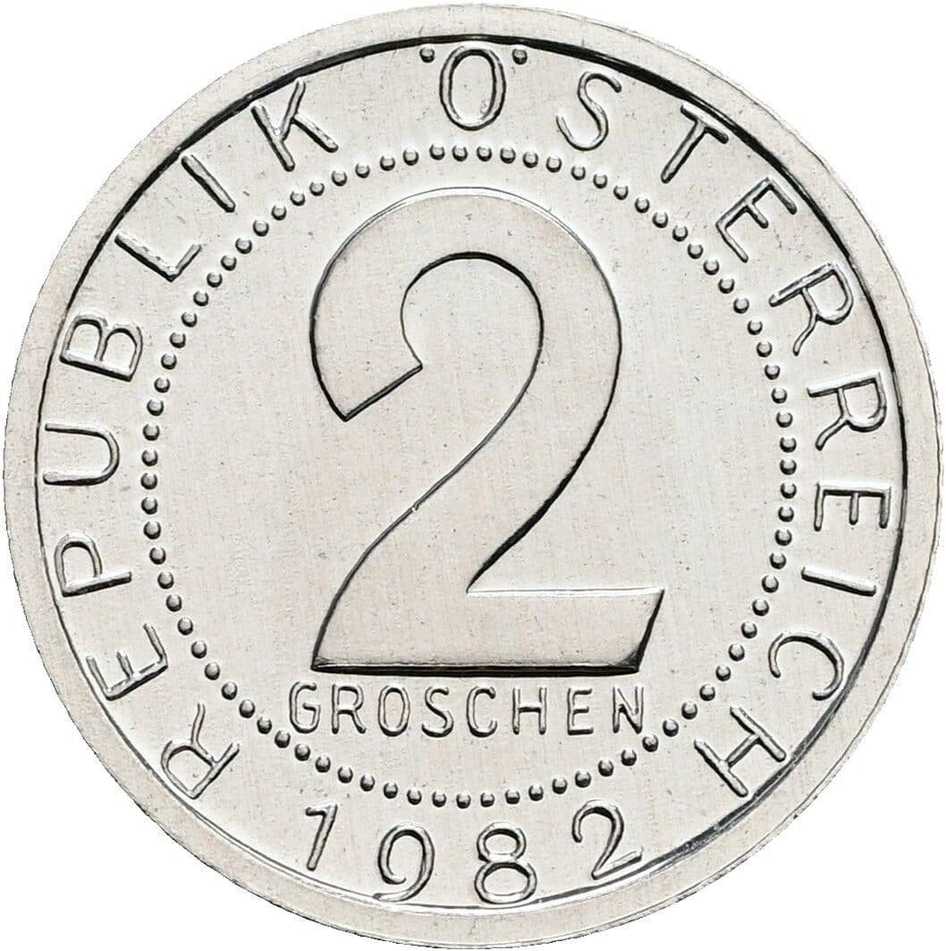 2 Groschen 1982 – Vorderseite