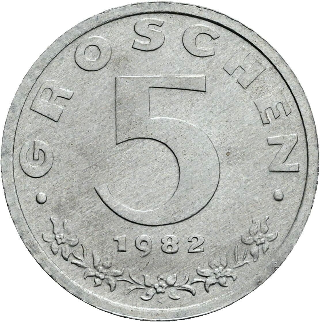 5 Groschen 1982 – Vorderseite