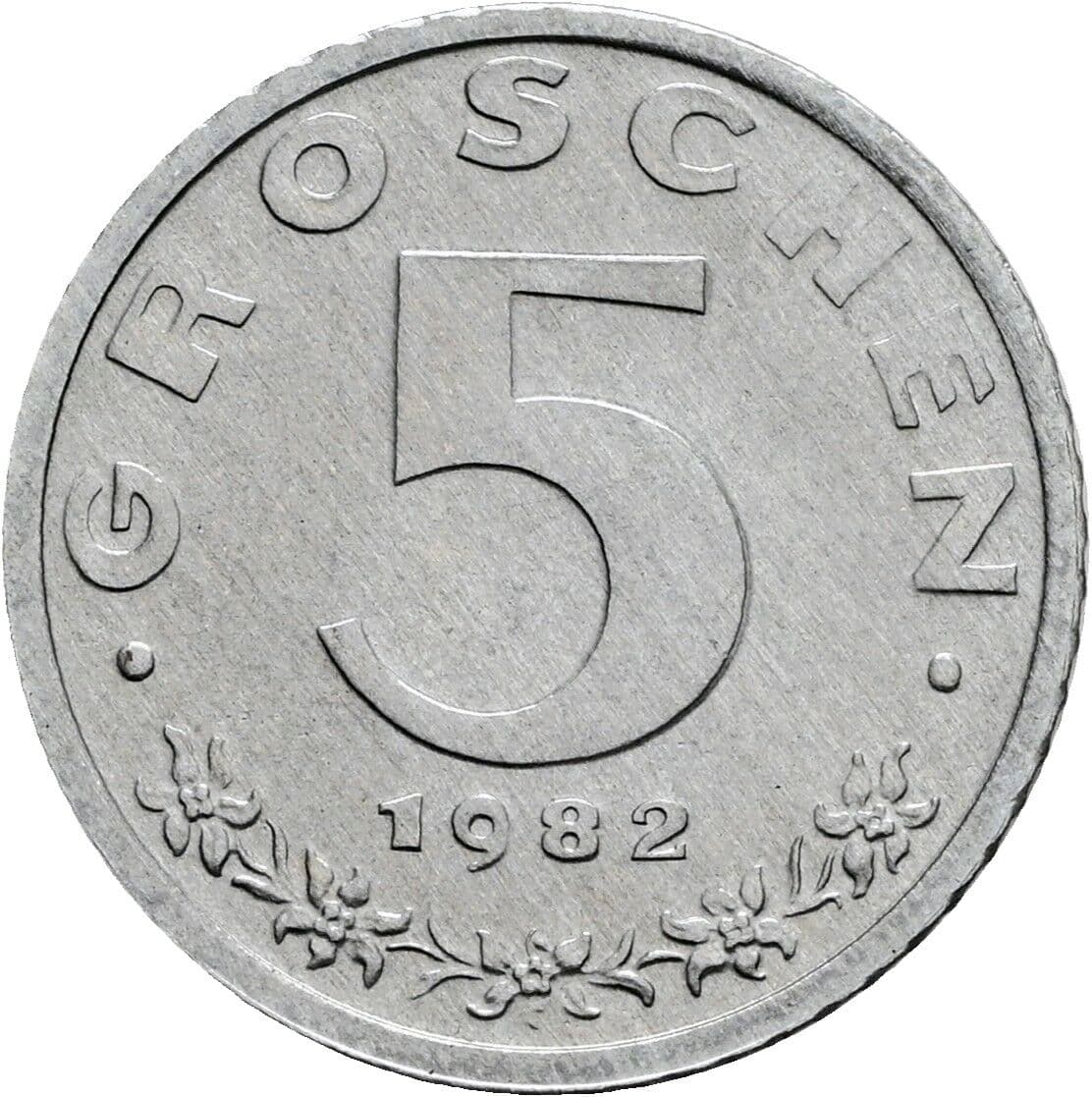 5 Groschen 1982 – Vorderseite