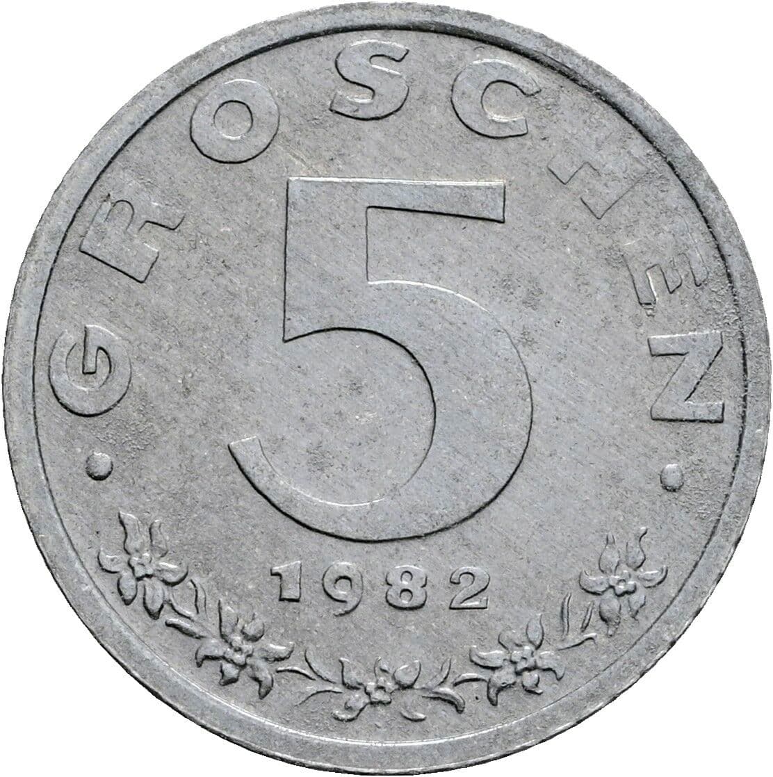 5 Groschen 1982 – Vorderseite
