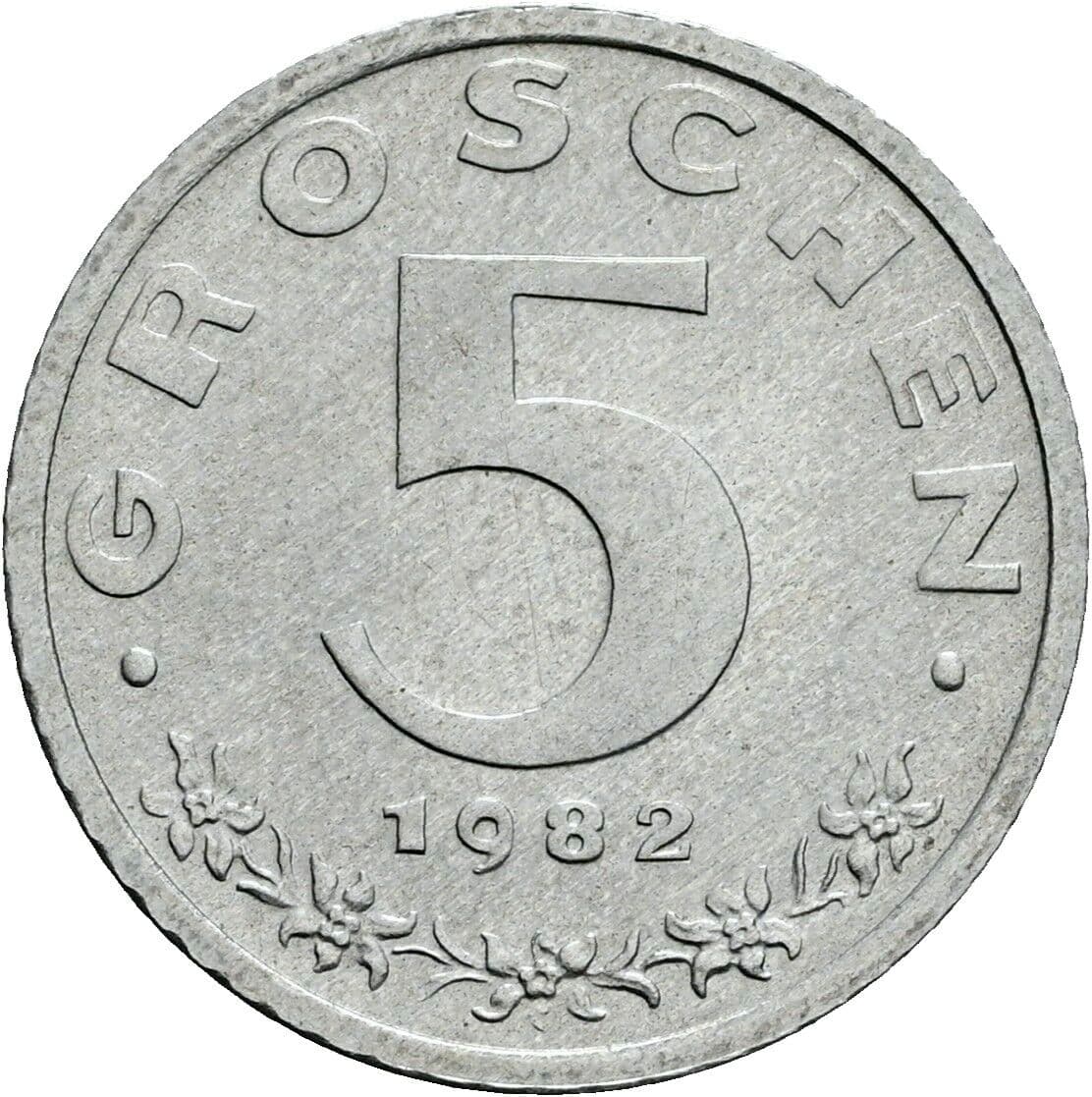 5 Groschen 1982 – Vorderseite