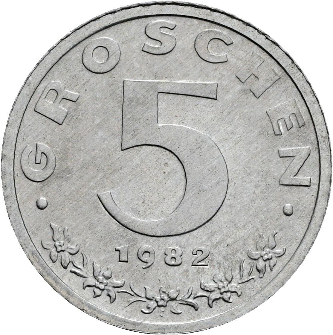 5 Groschen 1982 – Vorderseite