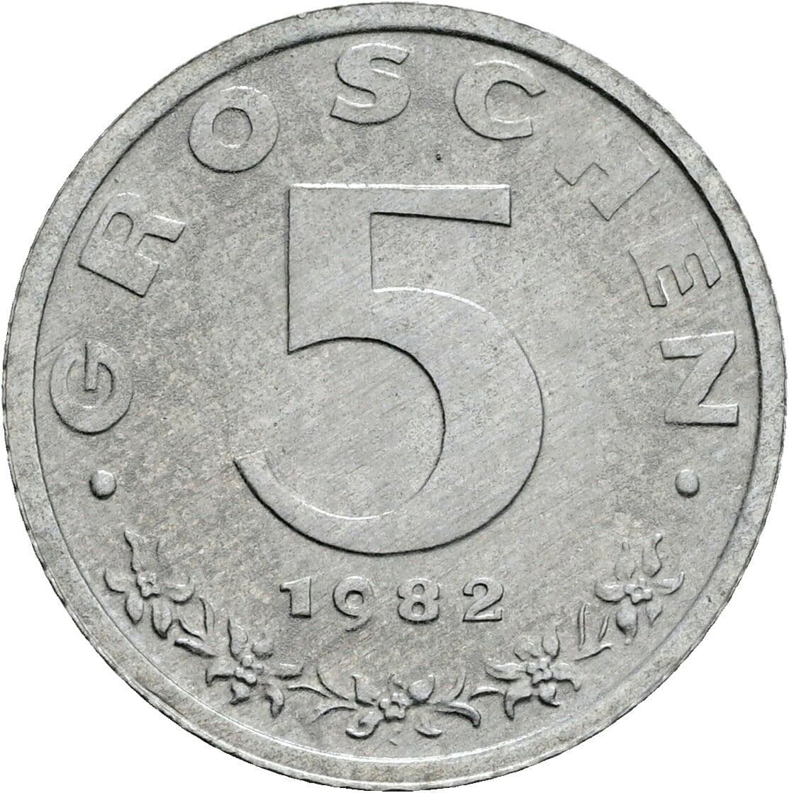 5 Groschen 1982 – Vorderseite