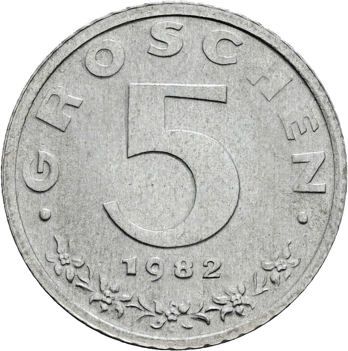 5 Groschen 1982 – Vorderseite