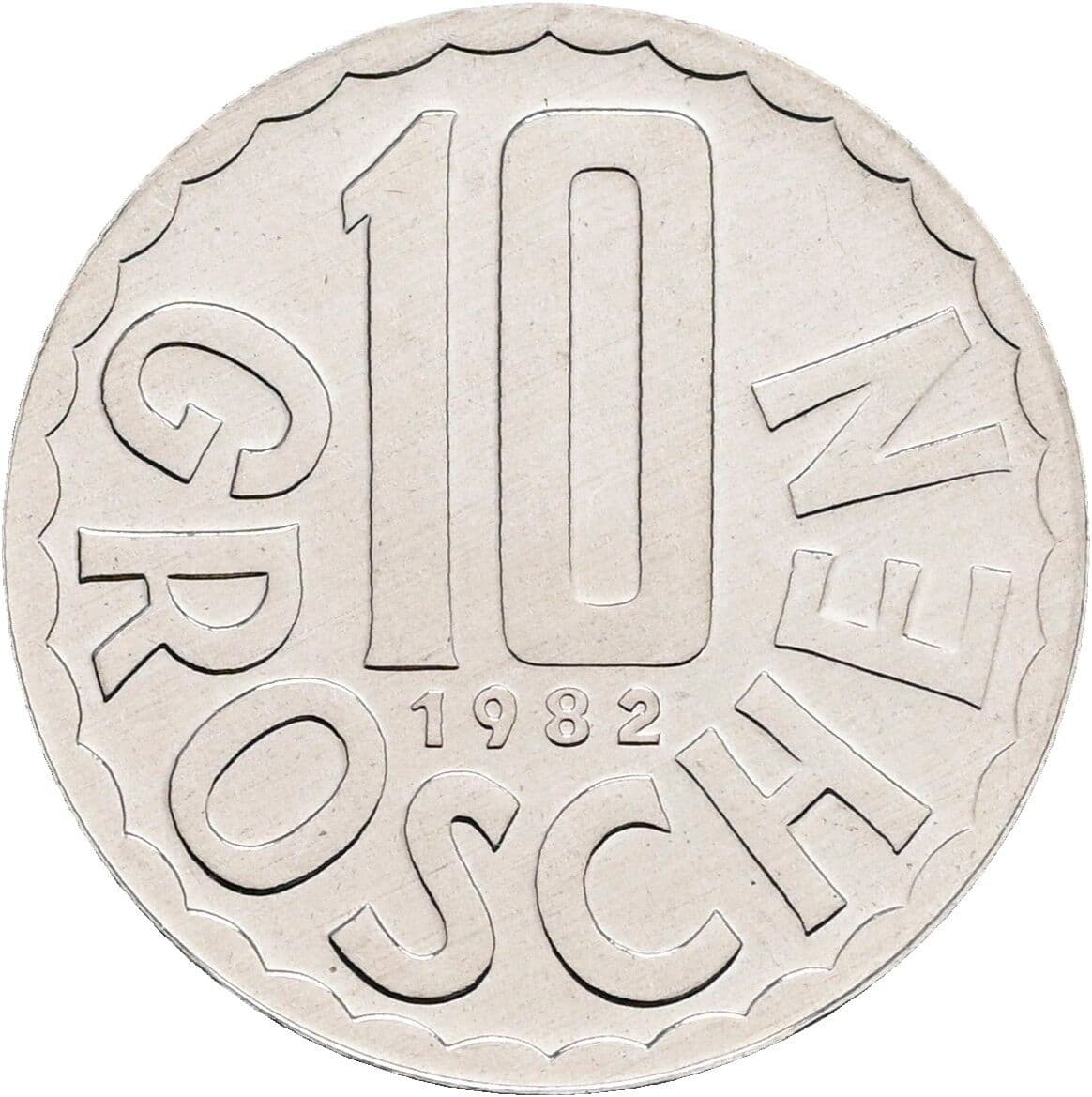 10 Groschen 1982 – Vorderseite