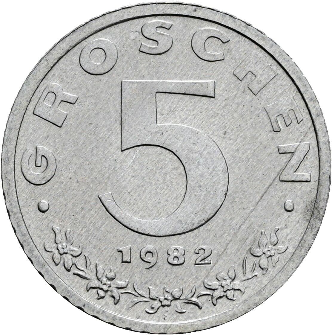 5 Groschen 1982 – Vorderseite