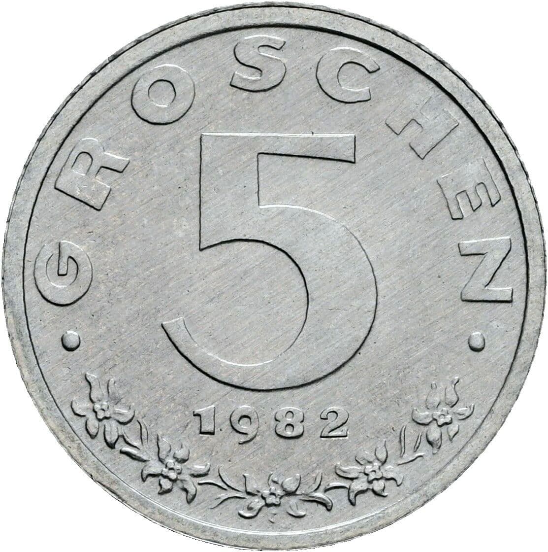 5 Groschen 1982 – Vorderseite
