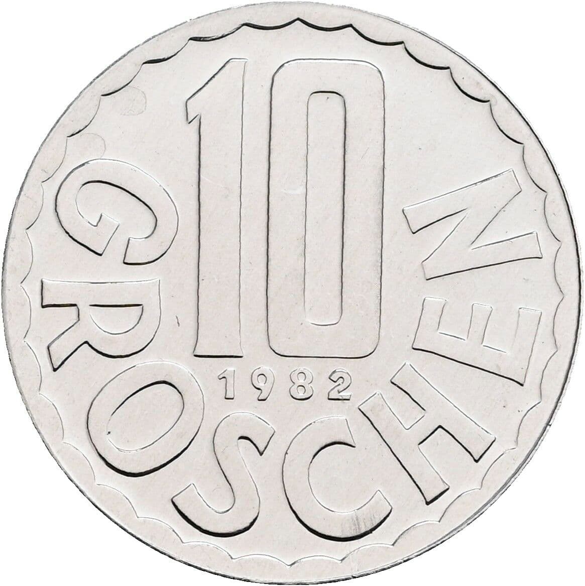 10 Groschen 1982 – Vorderseite