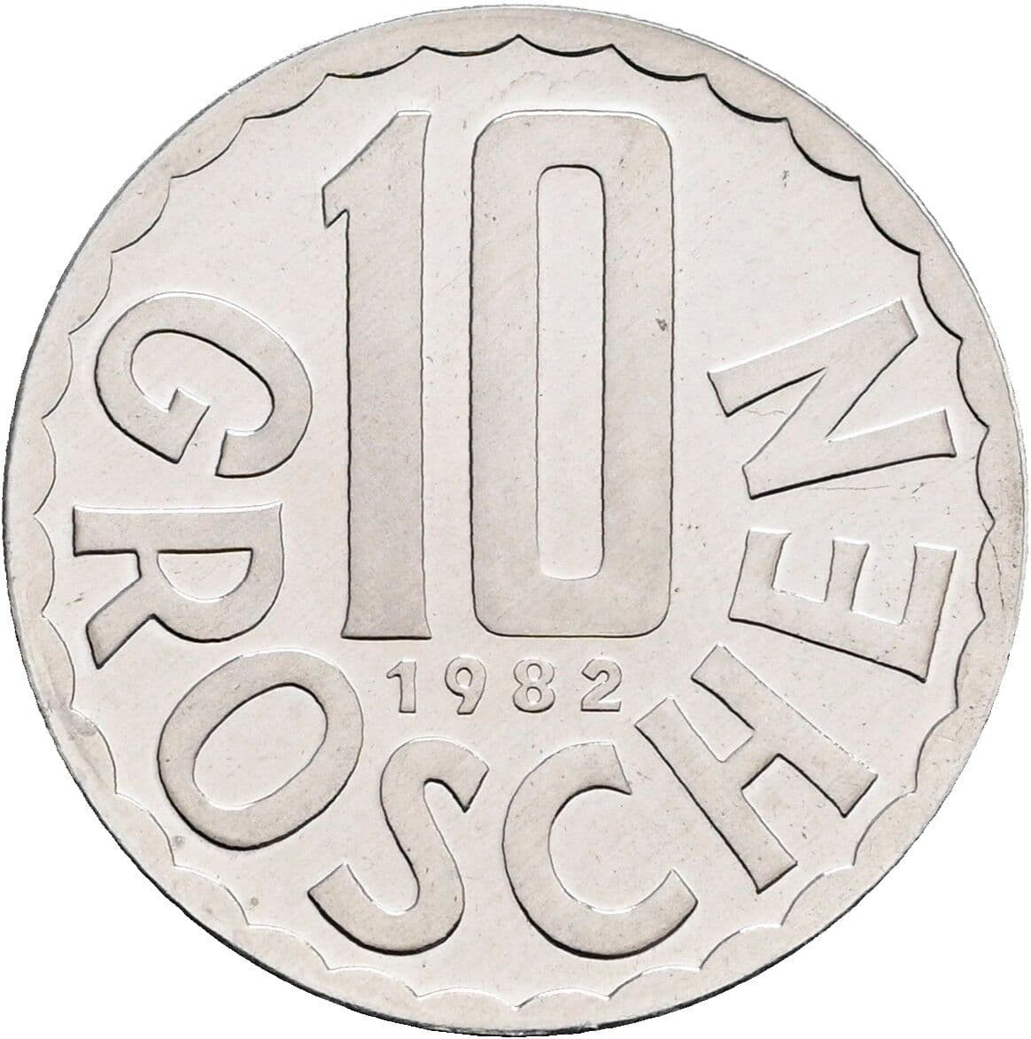 10 Groschen 1982 – Vorderseite