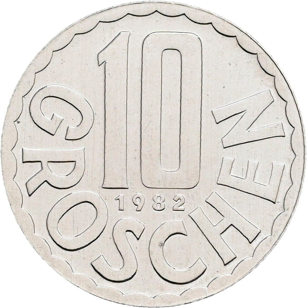 10 Groschen 1982 – Vorderseite