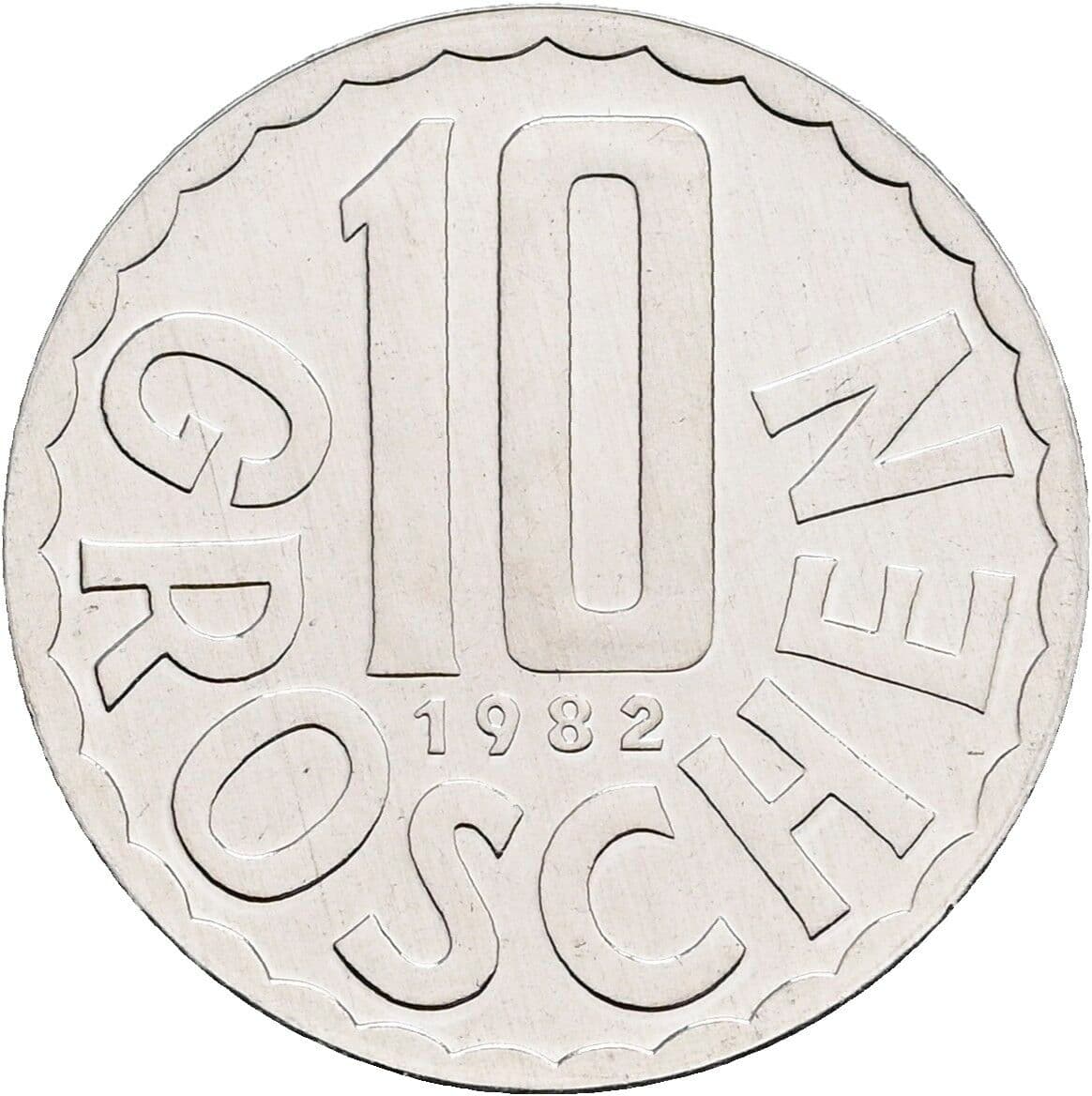 10 Groschen 1982 – Vorderseite
