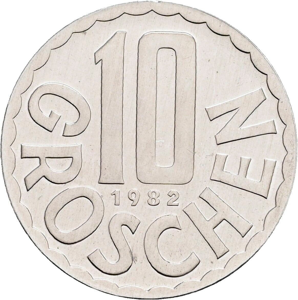 10 Groschen 1982 – Vorderseite