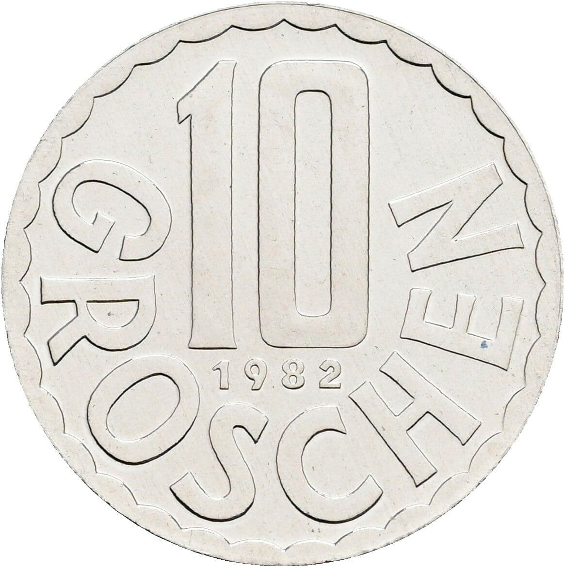 10 Groschen 1982 – Vorderseite