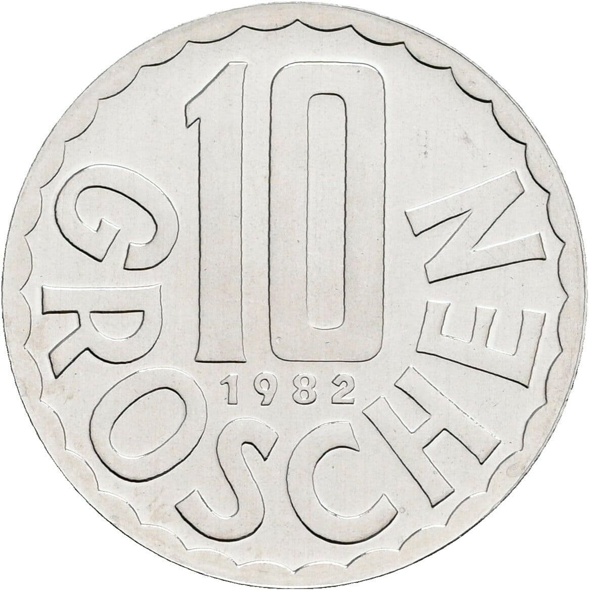 10 Groschen 1982 – Vorderseite