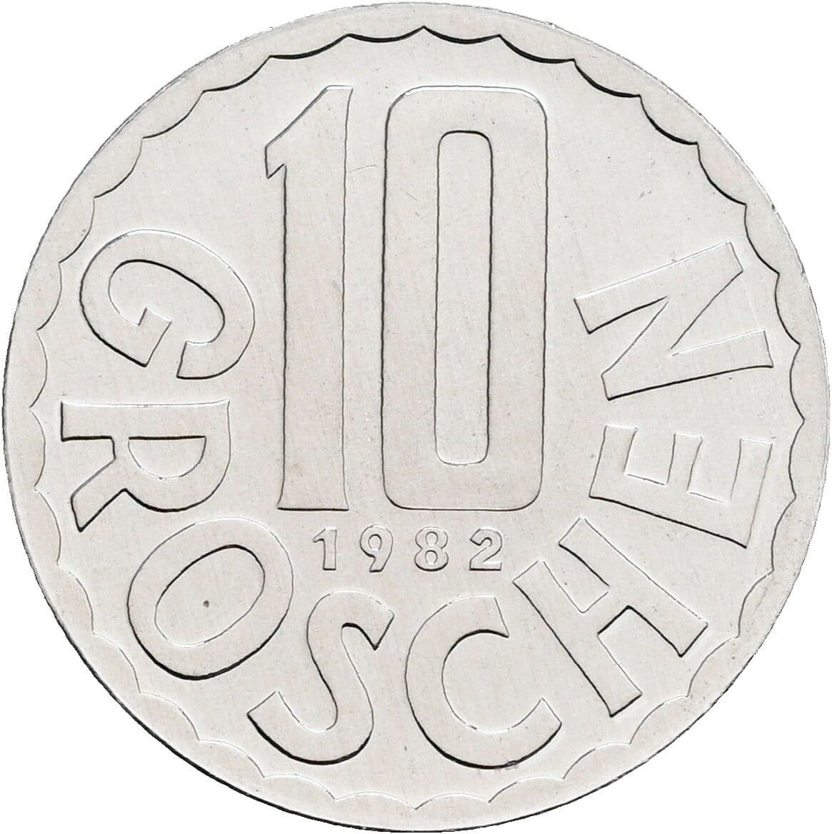 10 Groschen 1982 – Vorderseite