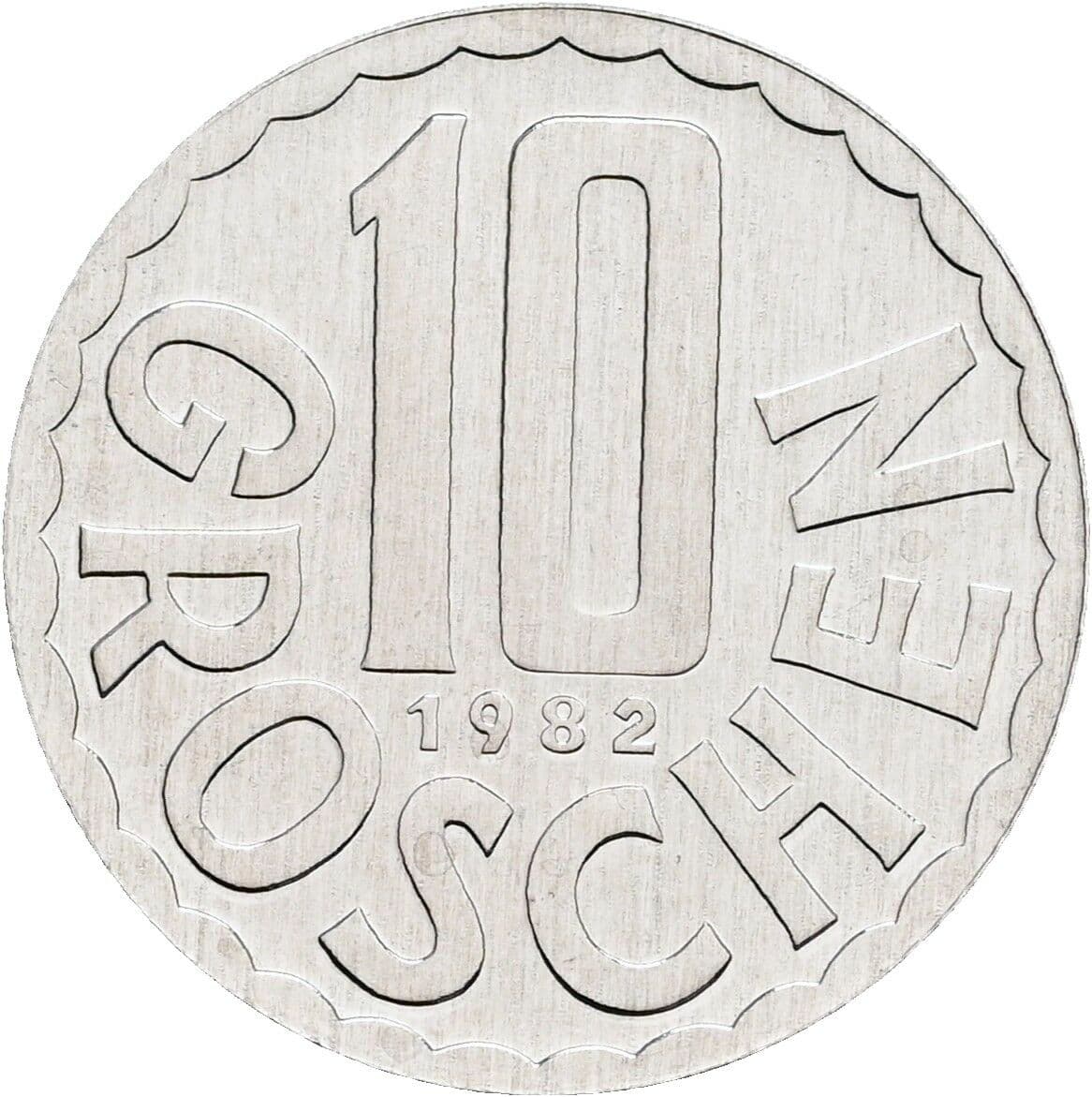 10 Groschen 1982 – Vorderseite