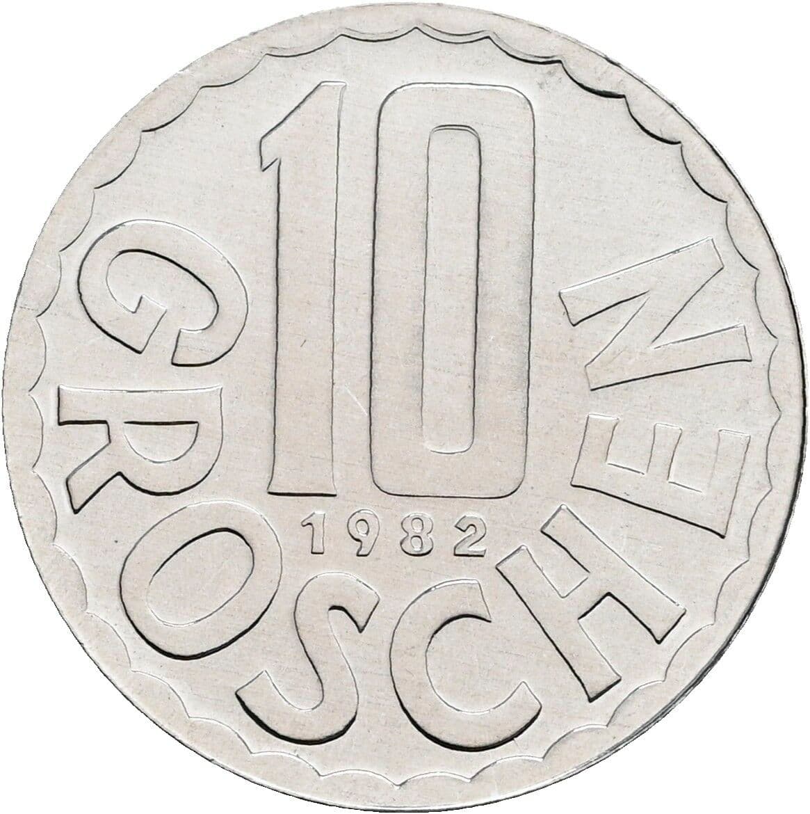 10 Groschen 1982 – Vorderseite