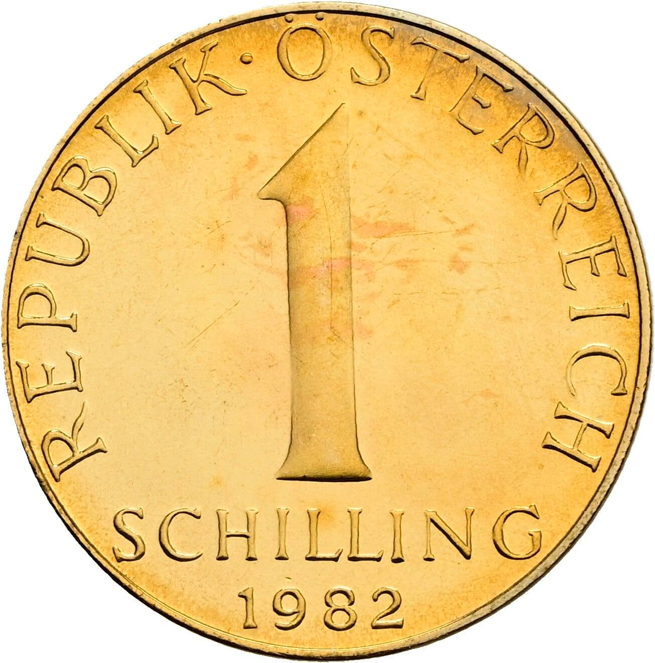 1 Schilling 1982 – Vorderseite