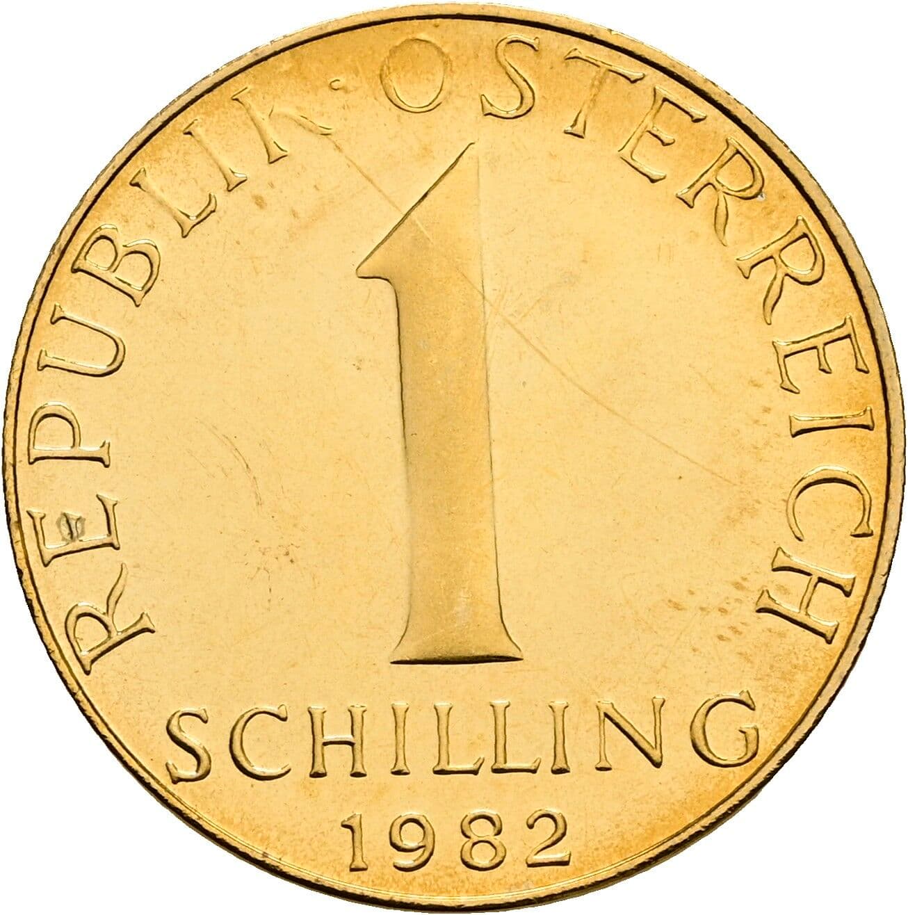 1 Schilling 1982 – Vorderseite