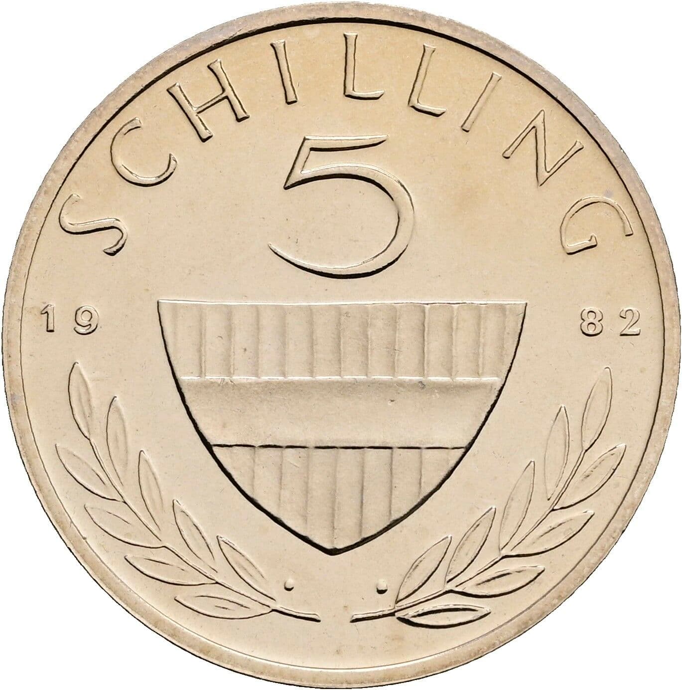 5 Schilling 1982 – Vorderseite