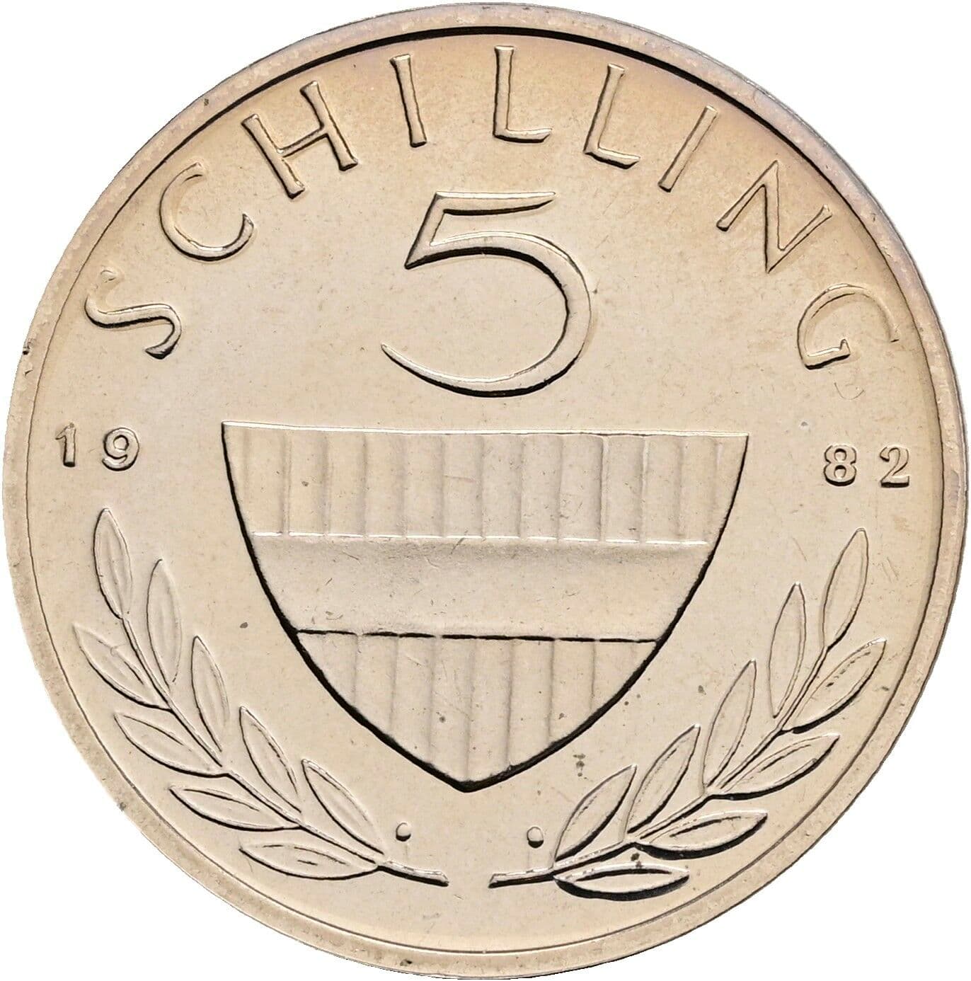 5 Schilling 1982 – Vorderseite