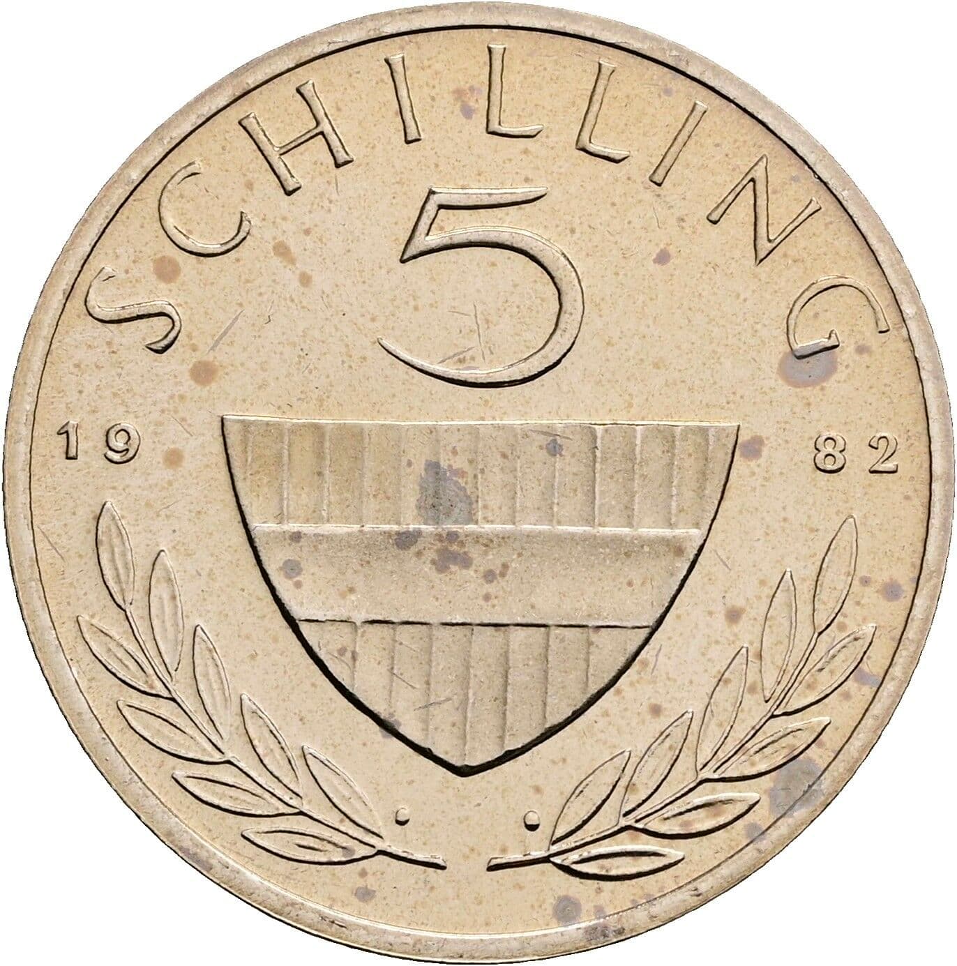 5 Schilling 1982 – Vorderseite