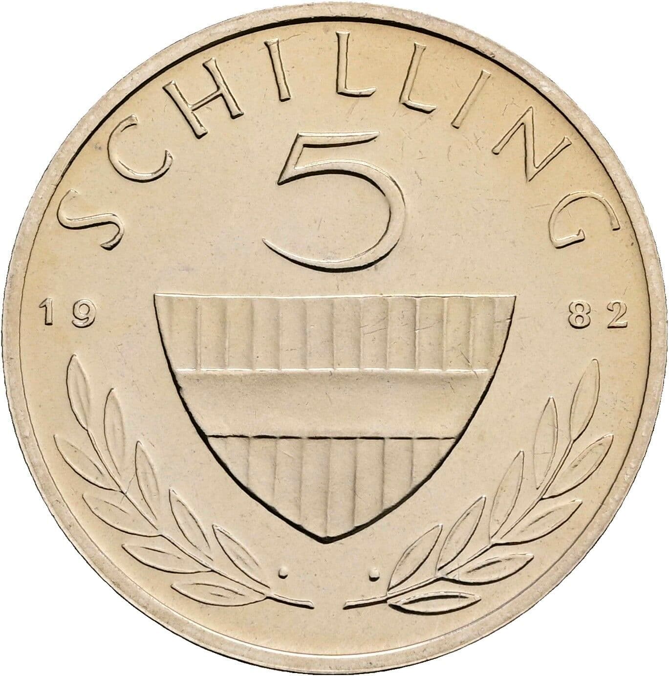 5 Schilling 1982 – Vorderseite