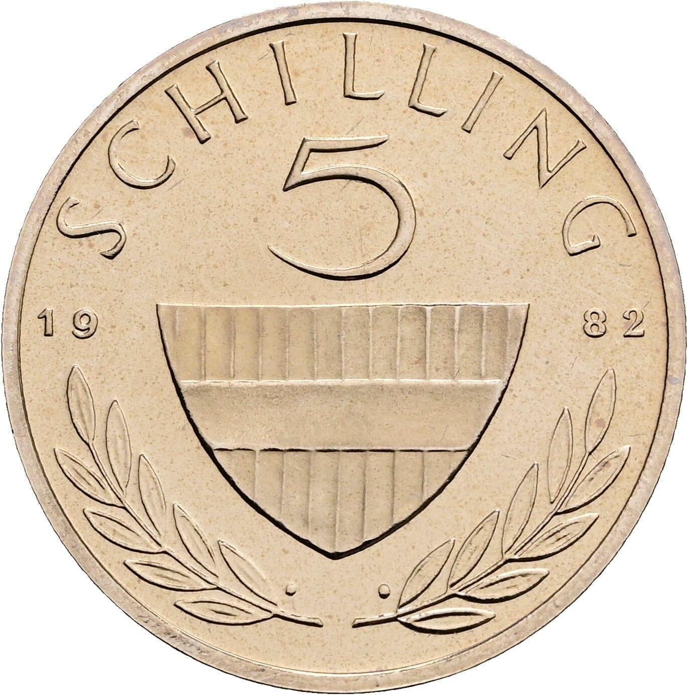 5 Schilling 1982 – Vorderseite