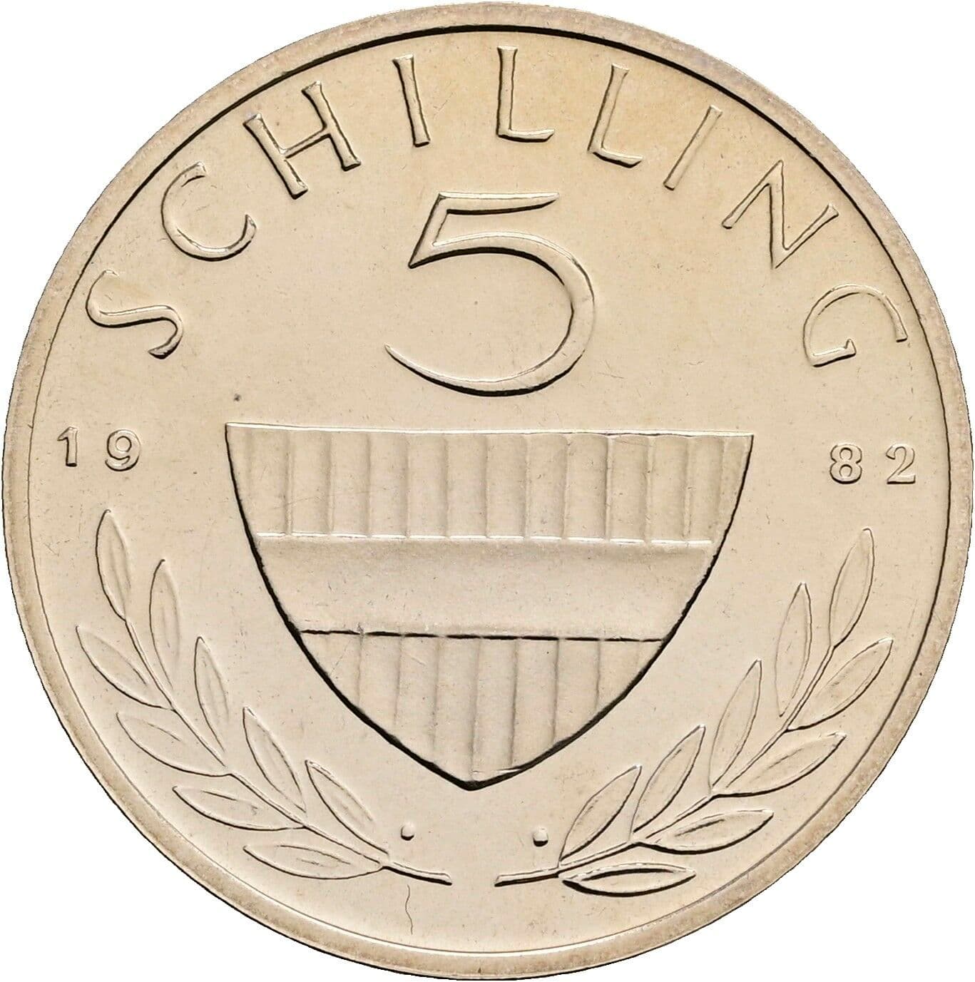5 Schilling 1982 – Vorderseite
